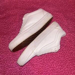 White Leather Vans
